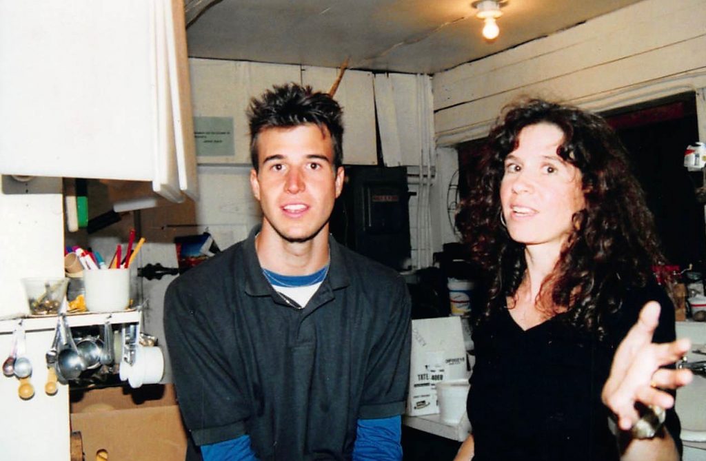 Evan Wright and Grace Llewellyn at Not Back to School Camp, 2002