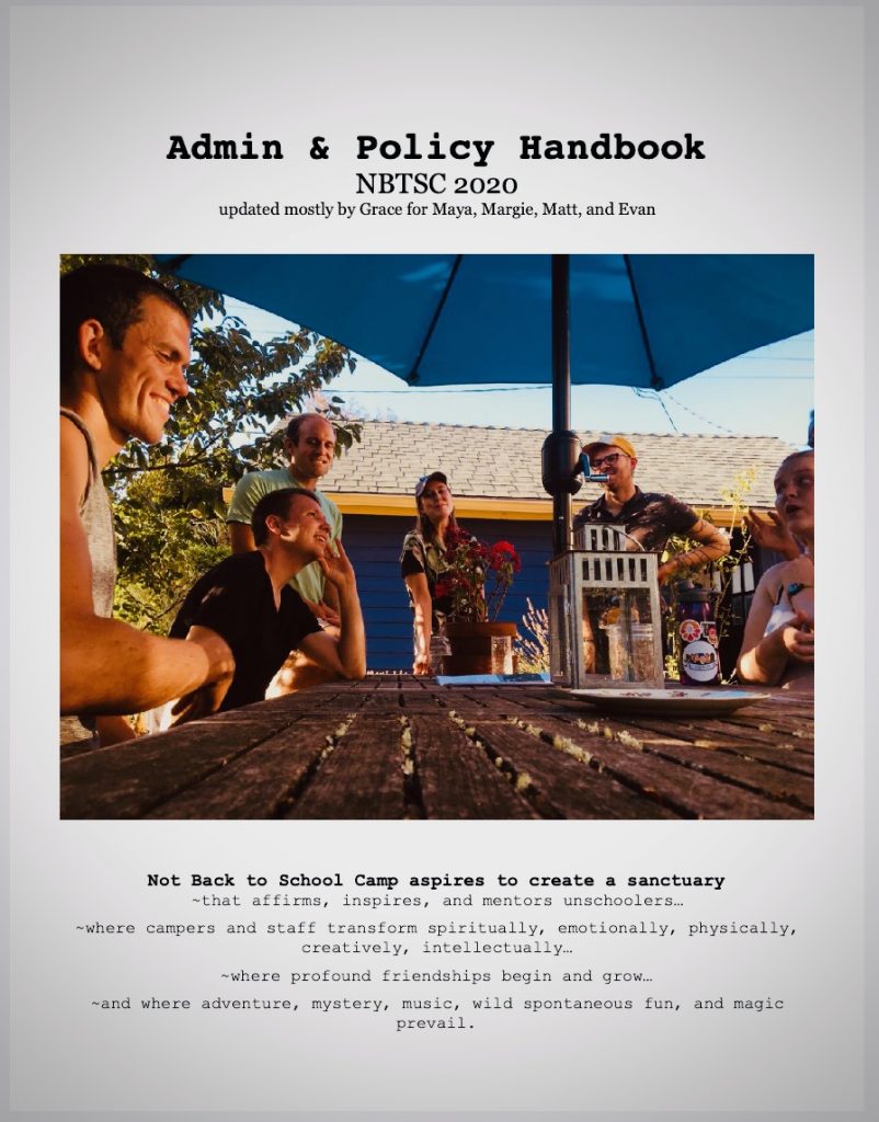 cover of 2020 NBTSC admin handbook